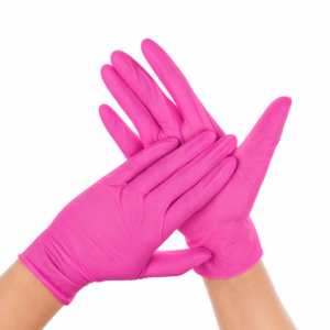 Guantes nitrilo Magenta, talla M