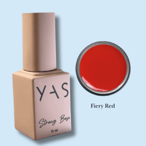 poligel líquido rojo tono fiery red para refuerzo de uñas