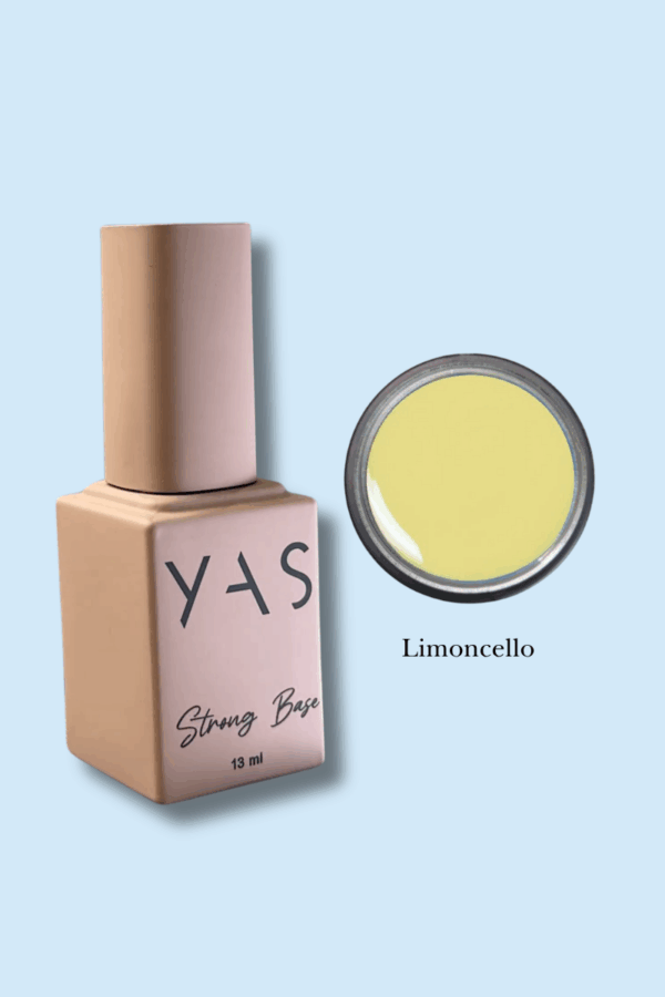 poligel liquido amarillo pastel, tono limoncello para reforzar las uñas