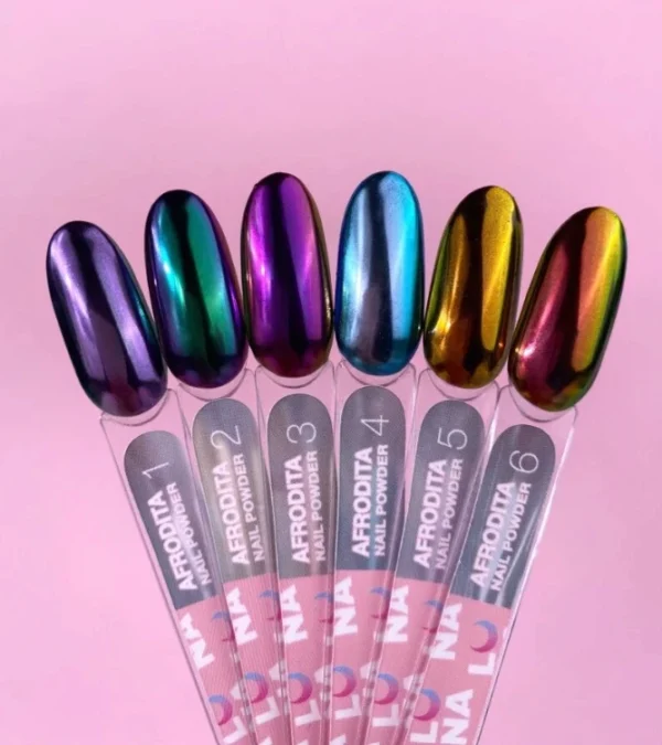Lunamoon Afrodita Nail Powder Set (6pcs) - Imagen 2