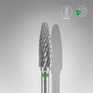 Fresa / Broca para retirar gel/acrigel/acrilico, verde, forma maíz
