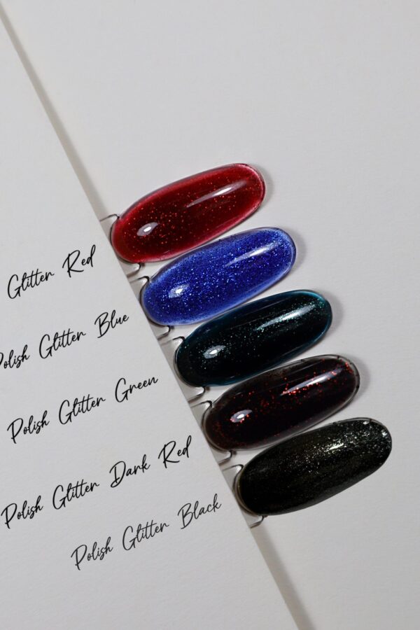 YAS GEL POLISH GLITTER RED – HEMA & TPO FREE - Imagen 2
