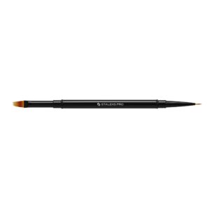 Pincel profesional de doble punta Staleks Expert – liner 7 mm / para degradado 11 mm