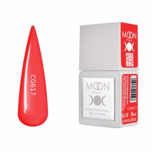 moon full cg617 gel de color poppy red uñas profesional