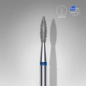 Fresa diamante Expert, azul, tipo llama (punta fina), 2,1 mm